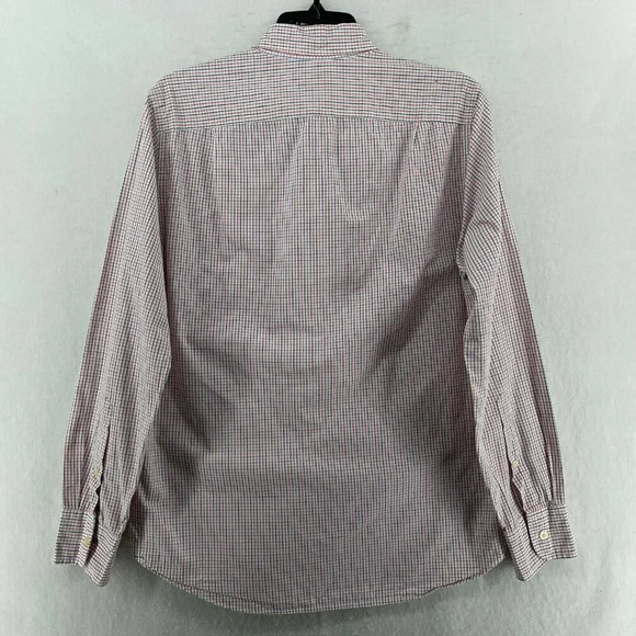 J.Crew Button-Down Shirt Men's Sz S Blue Red Windowpane Collared Chest Pocket - Picture 2 of 11